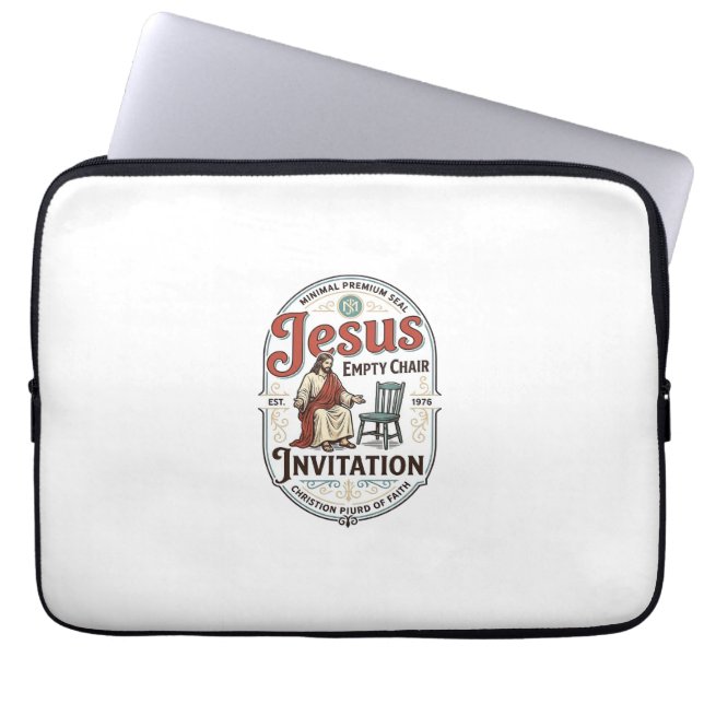 Capa Para Notebook Convite de Cadeira Vazia de Jesus Convite de Cadei (Frente)