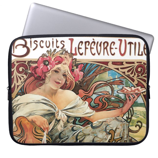 Capa Para Notebook Cookie Advertisement Alphonse Mucha Art Nouveau (Frente)