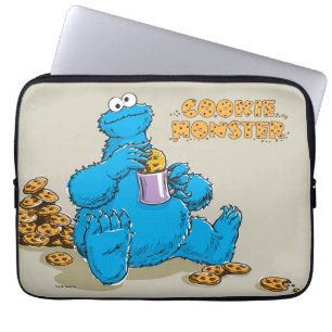 Capa Para Notebook Cookie Monster Vintage Comendo Cookies