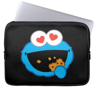 Capa Para Notebook Cookie Sorrindo Rosto com Olhos em Forma de Coraçã