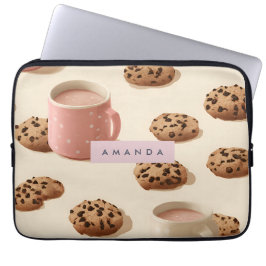 Capa Para Notebook Cookies e Leite de Pastel Cuta Personalizados