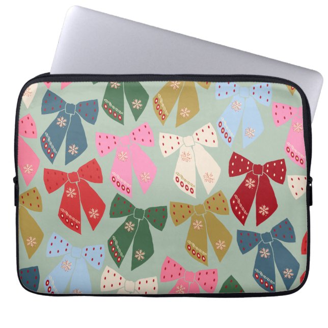 Capa Para Notebook Coquette de Arcos de Natal (Frente)