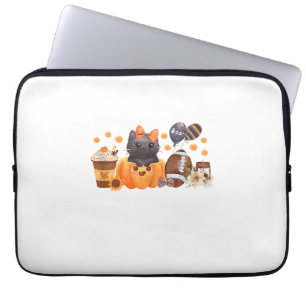 Capa Para Notebook Coquette Halloween Gato Fofo Abóbora Futebol Outon