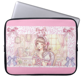 Capa Para Notebook Coquette Tea Time – Pastel Ribbon 