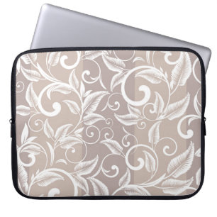 Capa Para Notebook Cor damasco perfeita. Ornamento de vinheta.