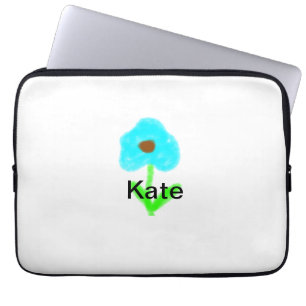 Capa Para Notebook Cor de água verde azul adicione seu nome ao texto