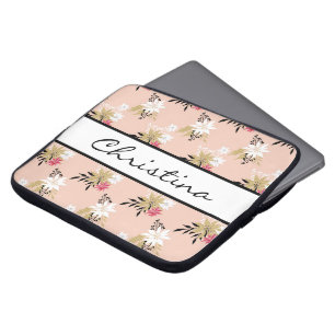 Capa Para Notebook Cor-de-rosa e branco personalizados