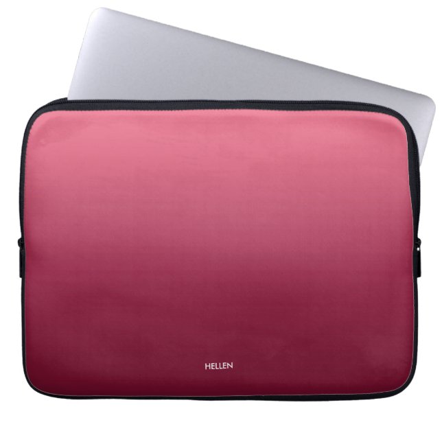 Capa Para Notebook Cor-de-rosa gradiente Personalizada (Frente)