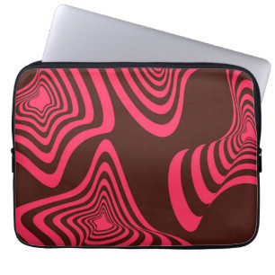 Capa Para Notebook Cor-de-rosa, óptica, tenda, forma geométrica abstr