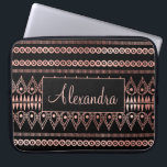 Capa Para Notebook Cor-de-rosa pincelado - Monograma do padrão Boho D<br><div class="desc">Cor-de-rosa-claro - Rosa Dourada Faux Foil Bohemian (Boho)Tribal Girly Pattern Monograma Personalizado Smart Capa de telefone. Entre em contato com o designer para obter itens correspondentes personalizados.</div>