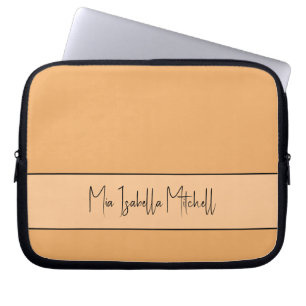 Capa Para Notebook Cor de Tendência de Bolsa de laptop Laranja Suave