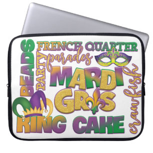 CAPA PARA NOTEBOOK COR FRANCÊS TRIMESTRE REI CAKE MARDI GRAS