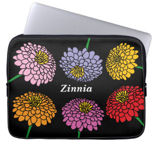 Capa Para Notebook Cor personalizada do design de flor Zinnia bonito