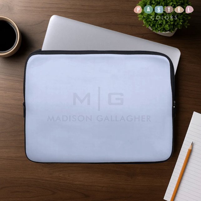 Capa Para Notebook Cor Sólida Azul Pastel Claro Céu Macio (Solid Soft Sky Light Pastel Baby Blue Color Laptop Sleeve
)