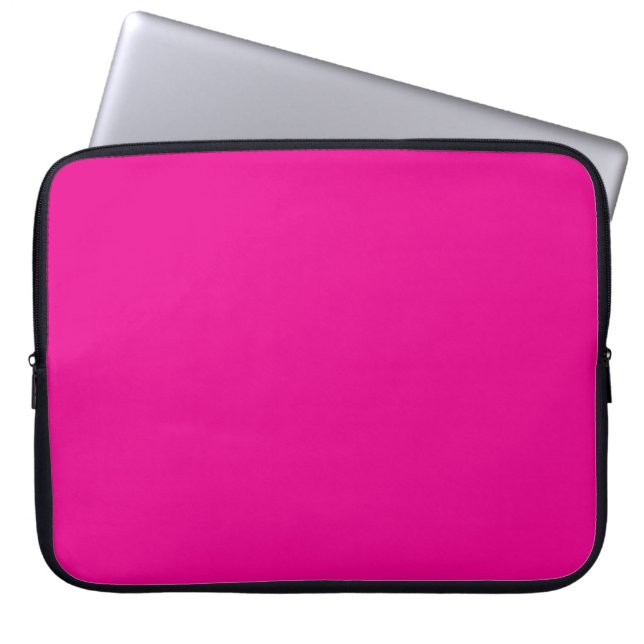 Capa Para Notebook Cor Sólida Rosa Quente (Frente)