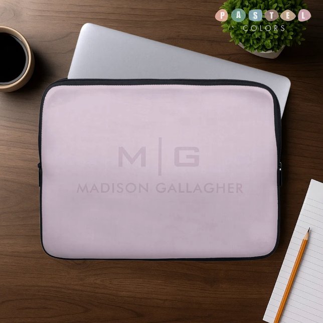 Capa Para Notebook Cor Sólida Roxa Lavanda Pastel Luz Suave (Solid Soft Light Pastel Lavender Purple Color Laptop Sleeve
)