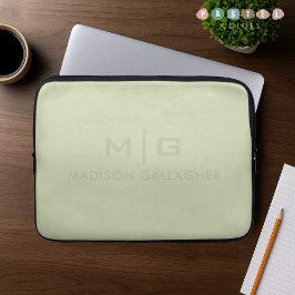 Capa Para Notebook Cor Sólida Verde Musgo Sage Pastel Luz Suave