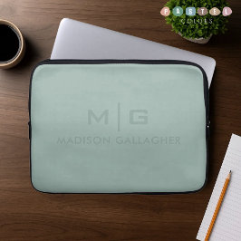 Capa Para Notebook Cor Sólida Verde Musgo Sage Pastel Luz Suave