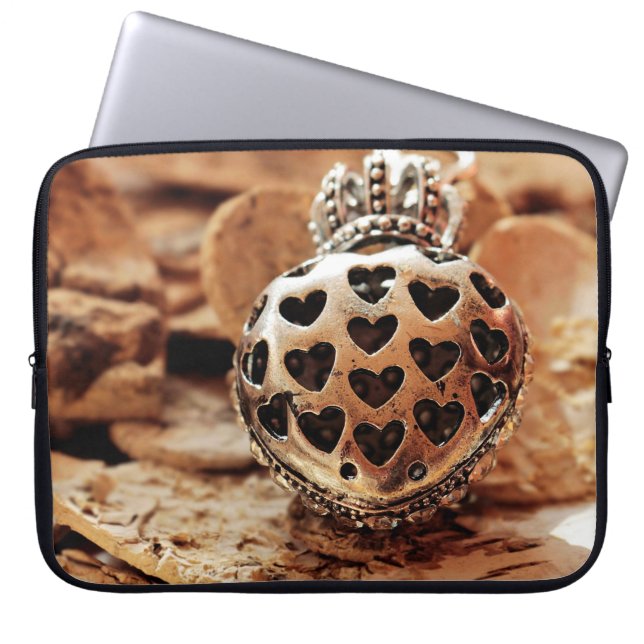 Capa Para Notebook Coração com coroa (Frente)