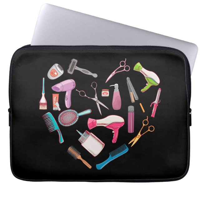 Capa Para Notebook Coração da Ferramenta Hairdresser Hairstylist (Frente)