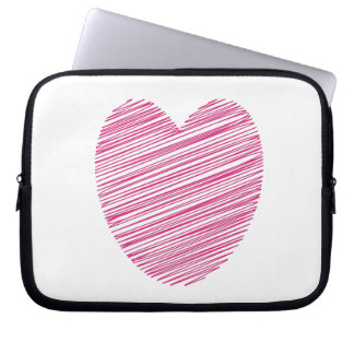 Capa Para Notebook Coração de Escrivação Rosa
