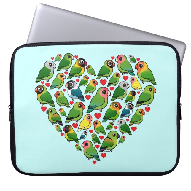 Capa Para Notebook Coração dos Lovebirds (Frente)