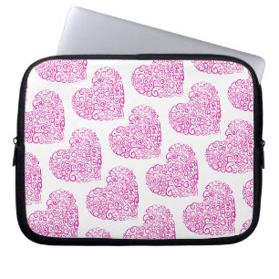 Capa Para Notebook Coração rosa para escrita manual espiral para o Di