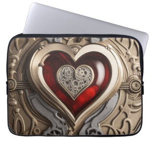Capa Para Notebook Coração Steampunk - Amor Mecânico insípido