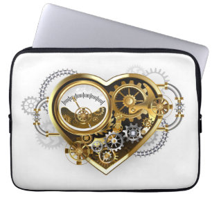 Capa Para Notebook Coração Steampunk com Manômetro
