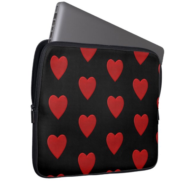 Capa Para Notebook Coração Vermelho (Frente Esquerda)