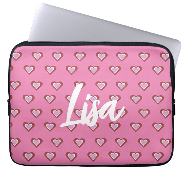 Capa Para Notebook Corações (Frente)
