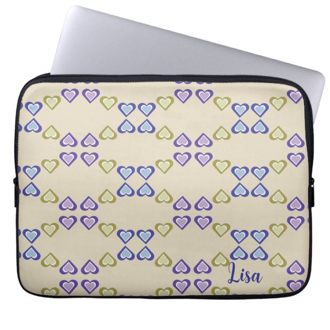 Capa Para Notebook Corações (Frente)