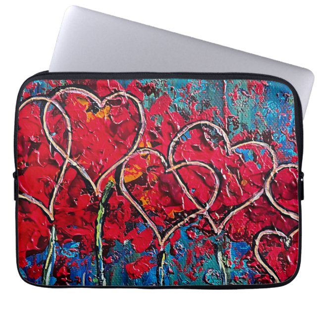 Capa Para Notebook Corações Colar Parte Superior (Frente)