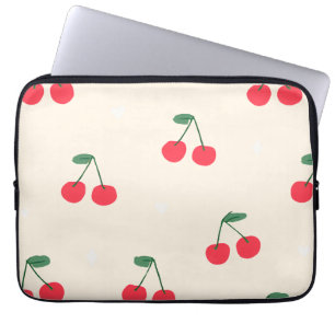 Capa Para Notebook Corações de Cereja para Meninas Adolescentes