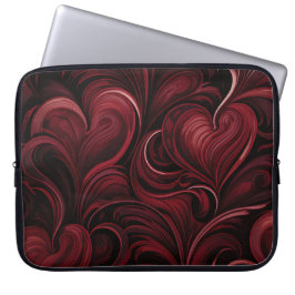 CAPA PARA NOTEBOOK CORAÇÕES DO NAMORADOS VERMELHO ESCURO