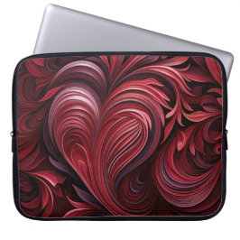 CAPA PARA NOTEBOOK CORAÇÕES DO NAMORADOS VERMELHO ESCURO