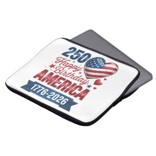 Capa Para Notebook Corações EUA 1776 2026 4 de julho