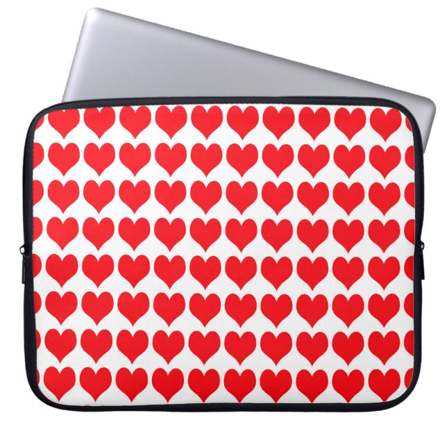Capa Para Notebook Corações Vermelhos (Frente)