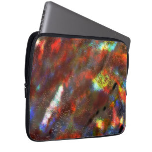 Capa Para Notebook Coral a textura colorida manchada sob vidro cru