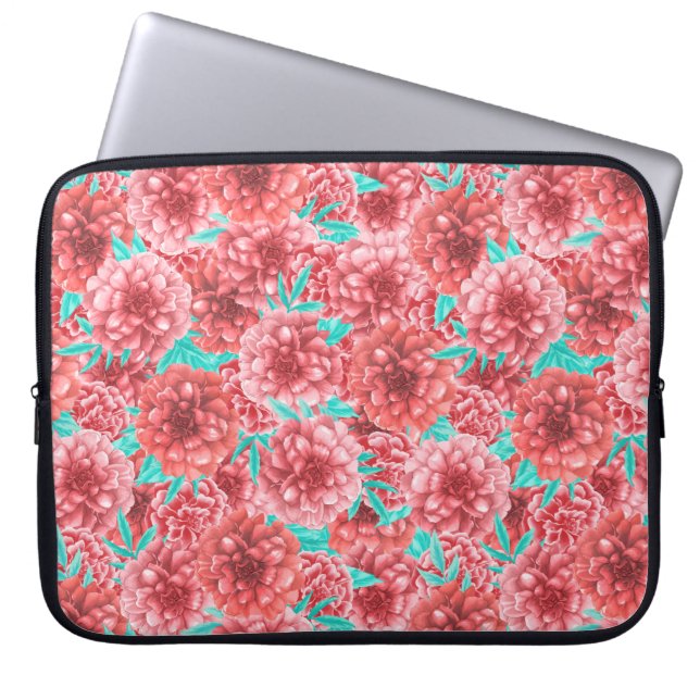 Capa Para Notebook Coral Floral (Frente)