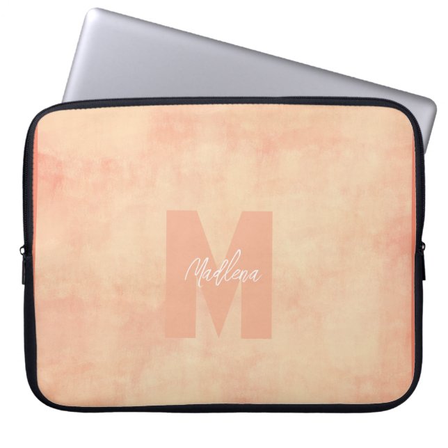 Capa Para Notebook Coral Terthy Pastel Tons Monogramados (Frente)