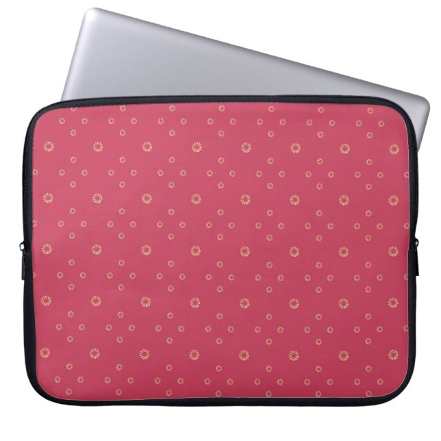 Capa Para Notebook Coral | Zínia Dourada Sol (Frente)