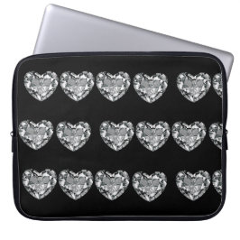 Capa Para Notebook corazones de diamantes