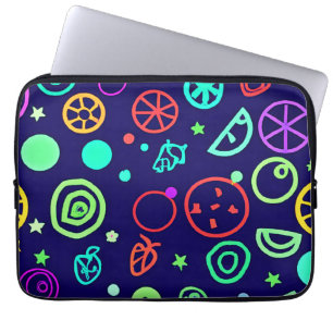 Capa Para Notebook Cores do padrão Neon Fruta