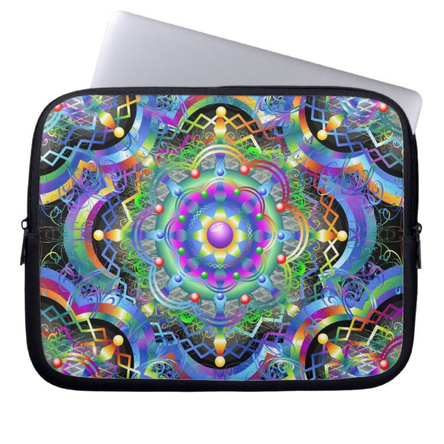 Capa Para Notebook Cores do Universo Mandala (Frente)