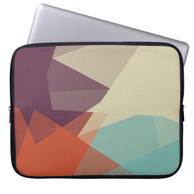 Capa Para Notebook Cores Modernas Geométricas em Retro #17 (Frente)