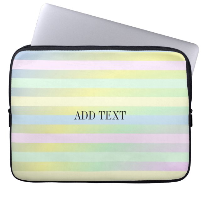 Capa Para Notebook Cores pastosas do arco-íris (Frente)