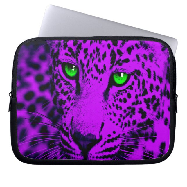 Capa Para Notebook Corey Tiger 80s Leopardo (Púrpura) (Frente)