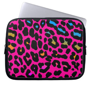 Capa Para Notebook Corey Tiger Anos 80 Neon Estampa de Leopardo