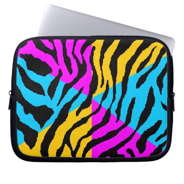 Capa Para Notebook Corey Tiger Impressão Neon Tigre 80s (Frente)